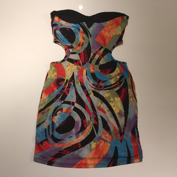 Trac Multicolored Mini Dress Size S - Picture 4 of 5